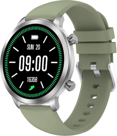 Bemi Zeno AI Stainless Steel Smartwatch with Heart Rate Monitor Silver
