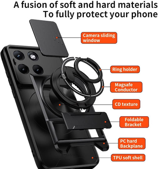 Плъзгаща Задна Корица Camshield Пластмасова Сребриста (Motorola Edge 70 Fusion)