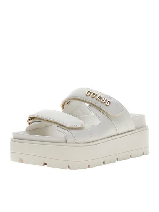 Damen Flache Sandalen Weiß
