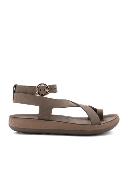 Nicole Flache Sandalen Für Damen Taupe