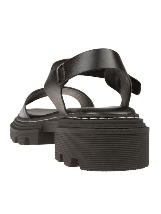 Damen Flache Sandalen Schwarz