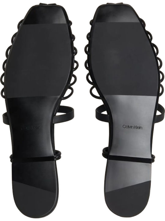 Women's Black Flat Sandals