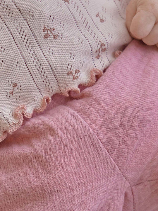 Kids Fabric Shorts/Bermuda Pink