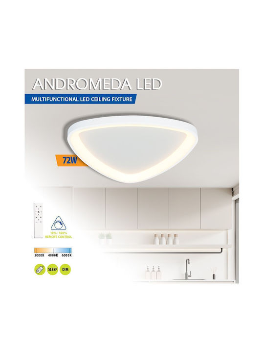 Vivalux Ceiling Light 51cm White with Integrated LED and Remote Control