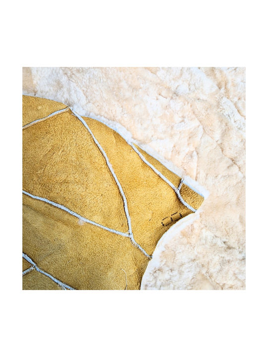 Δέρμα Πρόβατο Μουτόν 120x240cm Κίτρινο Pl44ye