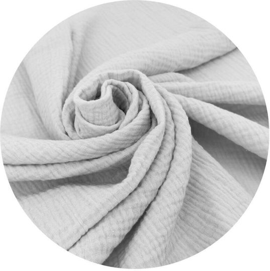 Qmini Pătură Pepinieră Swaddling 100% Bumbac Gri 75x75 cm
