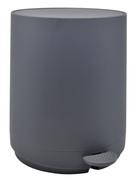 Ankor Plastic Bathroom Brush and Bin Set Soft Close 5l Gray