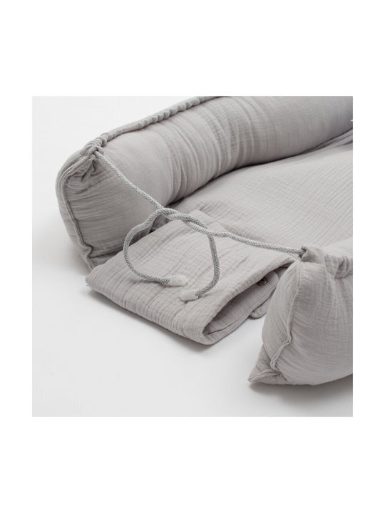New Baby Baby Nest Kissen Hellgrau 50x80cm