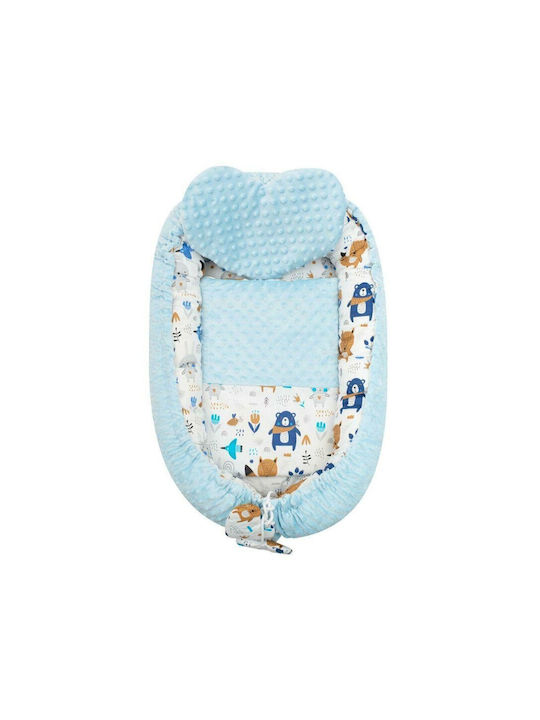 New Baby Baby Nest Pillow Minky Bears Blue