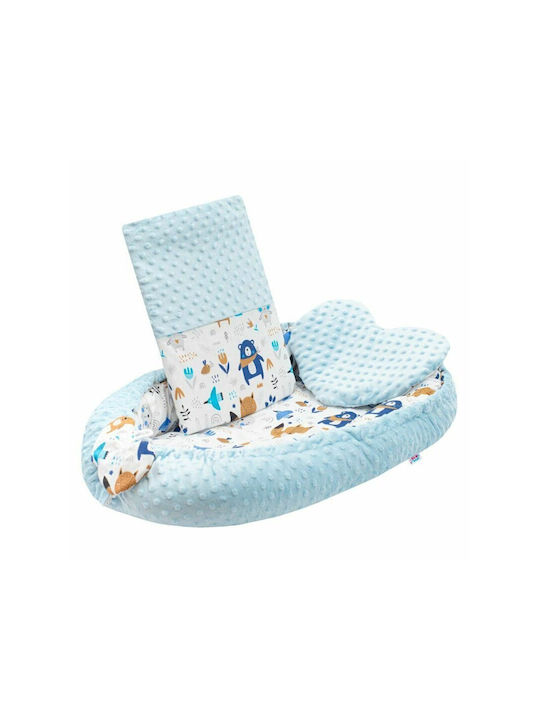 New Baby Baby Nest Pillow Minky Bears Blue
