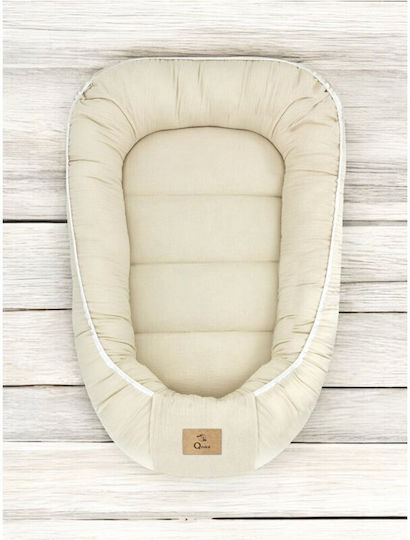 Qmini Baby-Kissen Nest Warm Beige 55x75cm