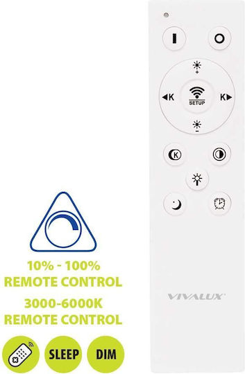 Led Ceiling Pendant Light Alexa-p Φ50cm 55watt Cct White Viv005255