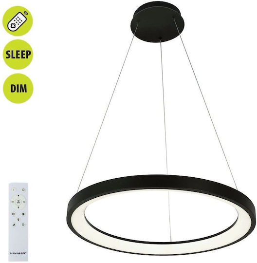 Led Ceiling Pendant Light Alexa-p Φ50cm 55watt Cct Black Viv005256