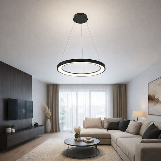 Led Ceiling Pendant Light Alexa-p Φ50cm 55watt Cct Black Viv005256