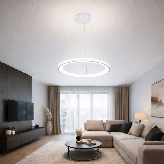 Led Ceiling Pendant Light Alexa-p Φ50cm 55watt Cct White Viv005255