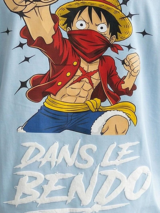One Piece T-shirt Dans Le Bendo Light Blue Cs-100-lbl