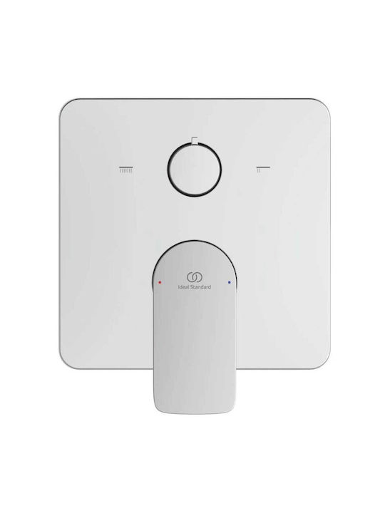 Ideal Standard Μίκτης Μπαταρίας Εντοιχισμού για Ντουζιέρα 2 Εξόδων Ασημί