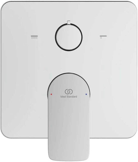 Ideal Standard A8715AA Μίκτης Μπαταρίας Εντοιχισμού για Ντουζιέρα 2 Εξόδων Ασημί