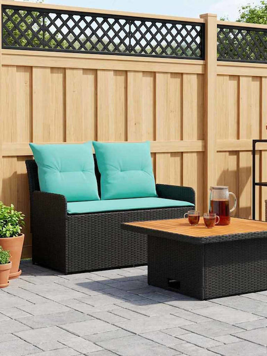 vidaXL Outdoor Lounge Set 2 Pieces Rattan with Pillows
