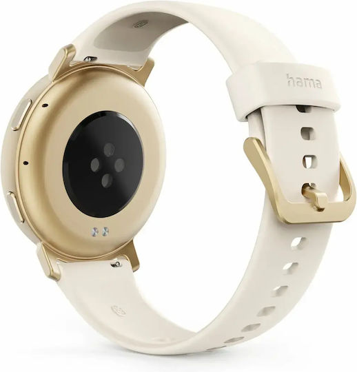 HAMA 7020 43mm Smartwatch with Heart Rate Monitor (Gold)