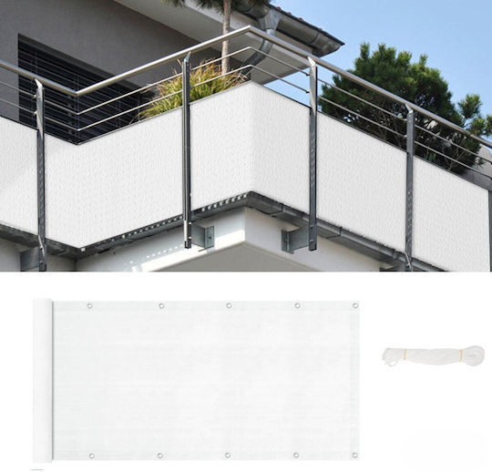 Grasher Netz- und Schattengewebe Balkon Weiß Antivento 1,800x6m 85% Schattierungsnetz