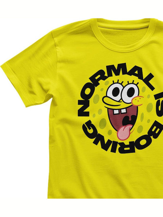 Spongebob Normal Is Boring T-shirt Yellow Unisex Nic-1-sb019-ye
