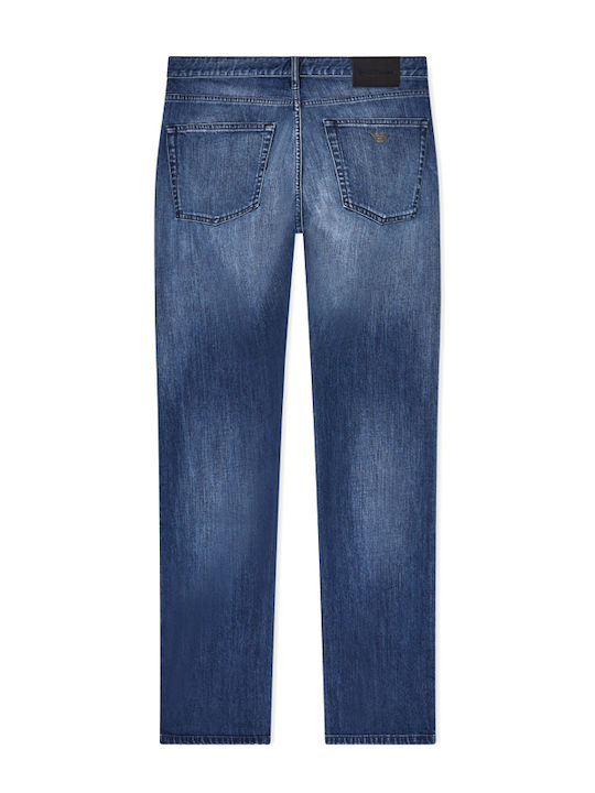 Emporio Armani Ανδρικό Παντελόνι Τζιν Ελαστικό Regular Fit Μπλε
