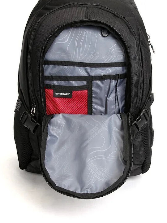 Suissewin Backpack Αδιάβροχο Μαύρο