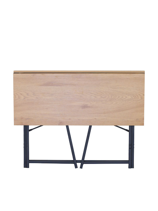 Siklo Wooden Black Desk with Metal Legs 100x46x75.5cm