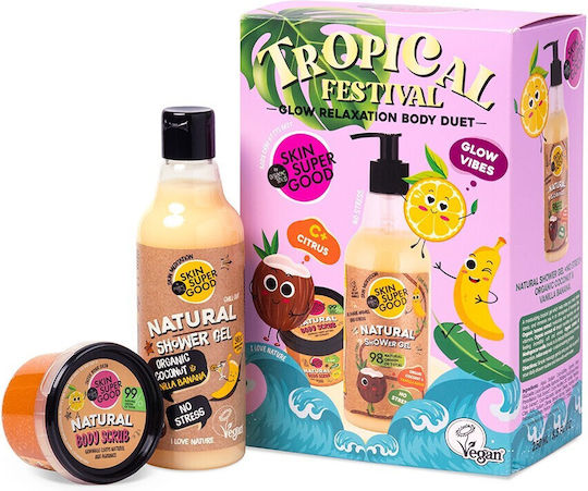 Organic Shop Tropical Festival Skin Care Set for Body Cleaning 2 Pieces