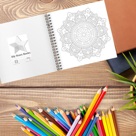 Carte De Colorat Pentru Adulți Mandale Forme Rotunde Set 12 Creioane Colorate Faber Castell 104 Pagini