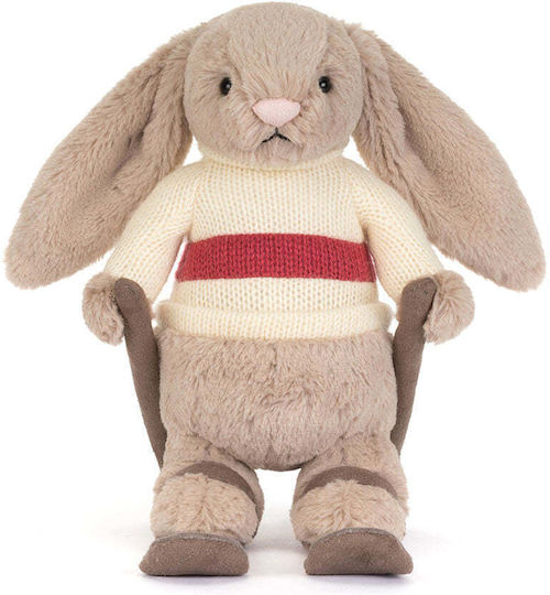 Jellycat Soft Toy Bashful Bunny Gold Medal Ski Outfit-bas3bsk