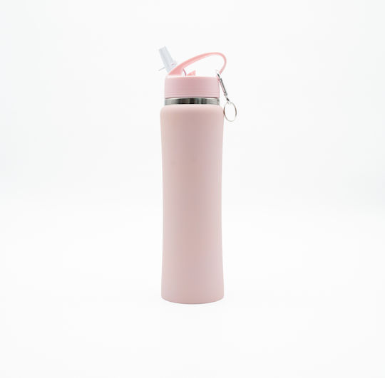 TnS Stainless Steel Thermos Bottle 750ml Stainless Steel with Straw and Handle