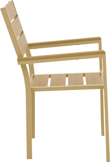 Scaun De Exterior Din Aluminiu Breze Cappuccino 57.5x60x88 Cm