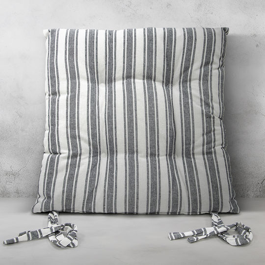 Lino Home Μαξιλάρι Καρέκλας Κήπου Nubbie Σκούρο Γκρι 40x40εκ.