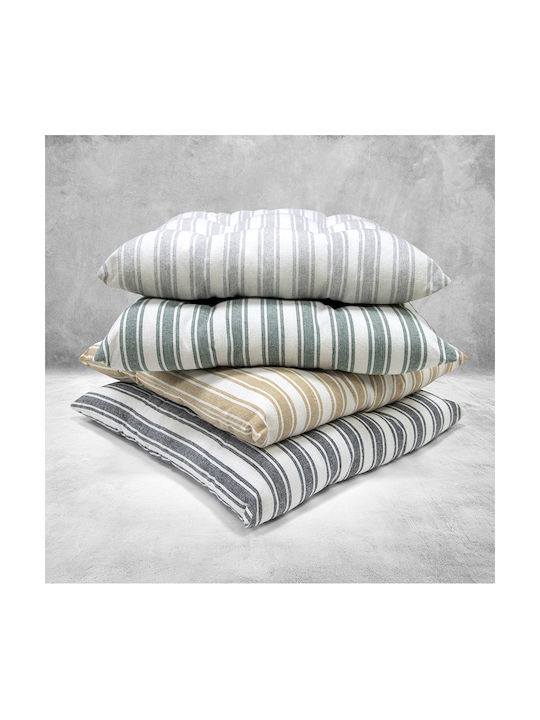 Lino Home Gartenstuhlkissen Nubbie Dunkelgrau 40x40cm