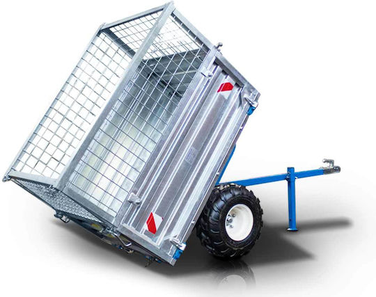Remorcă Tractor Basculantă Mecanică 600kg Galvanizată Parapete Mt600-m