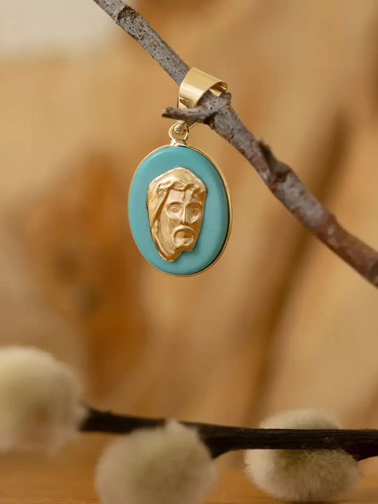 Kinder Amulett Kinder Amulette mit Jesus Christus aus 9K Gold 054590