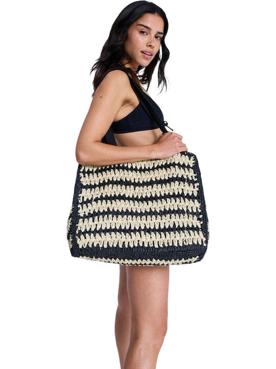 Roxy Stoff Strandtasche Schwarz