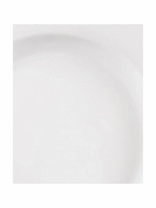 Orion Mona Shallow Serving Plate Made of White Porcelain with Diameter 24.5cm