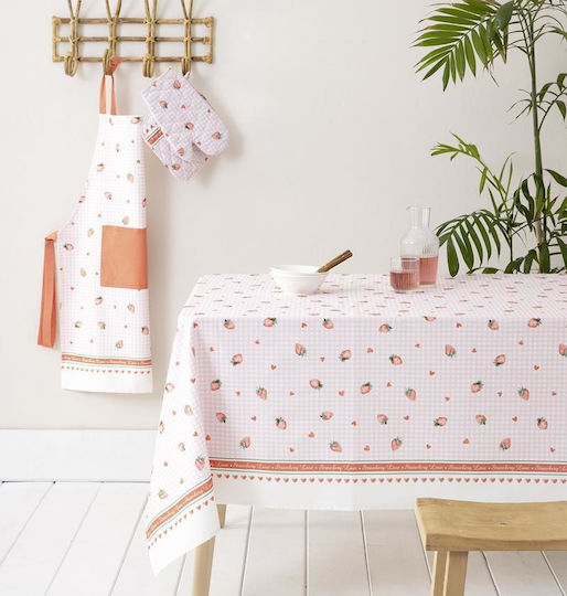 Nima Strawberry Love Σετ Γάντι & Πιάστρα Κουζίνας Υφασμάτινο Κόκκινο 2τμχ