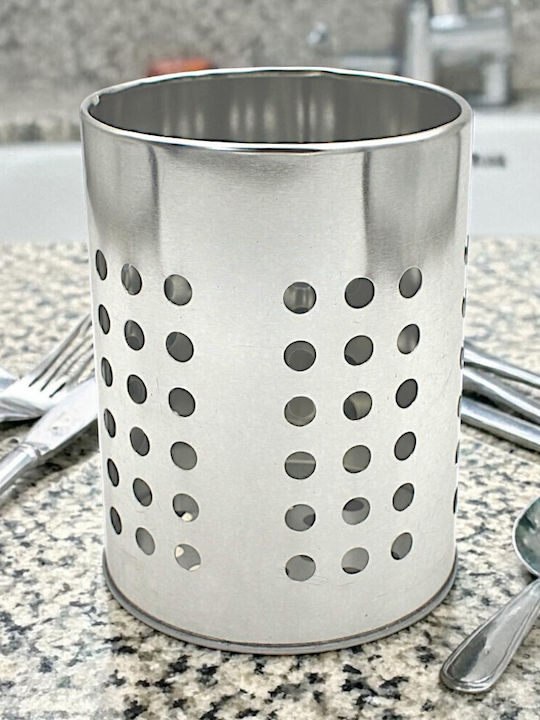 Metallic Silver Cutlery Drainer 10cm