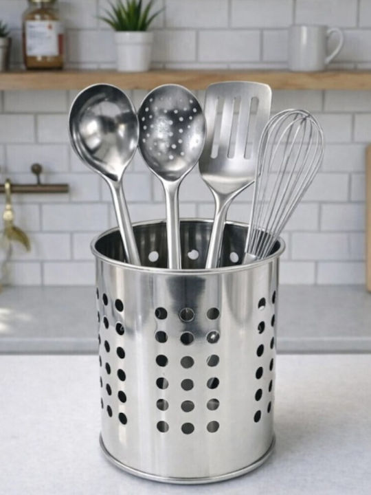 Metallic Silver Cutlery Drainer 10cm