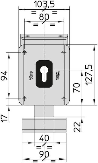 V90 Electric Lock Rotating Bolt & Service Function 12v External Doors