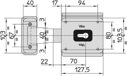V90 Electric Lock Rotating Bolt & Service Function 12v External Doors