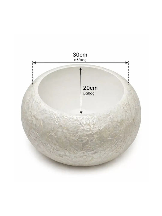 Keramik Blumentopf Beach Stone 50x47cm