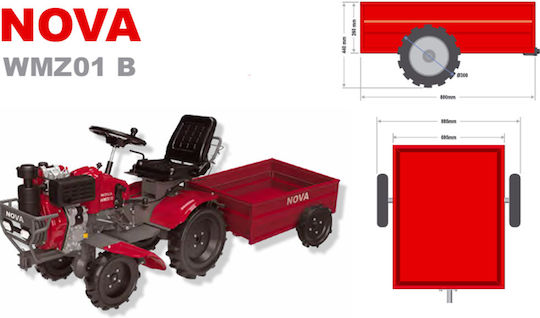 Nova WMZ01 B Cultivator Pe Benzină 10CP/456cc