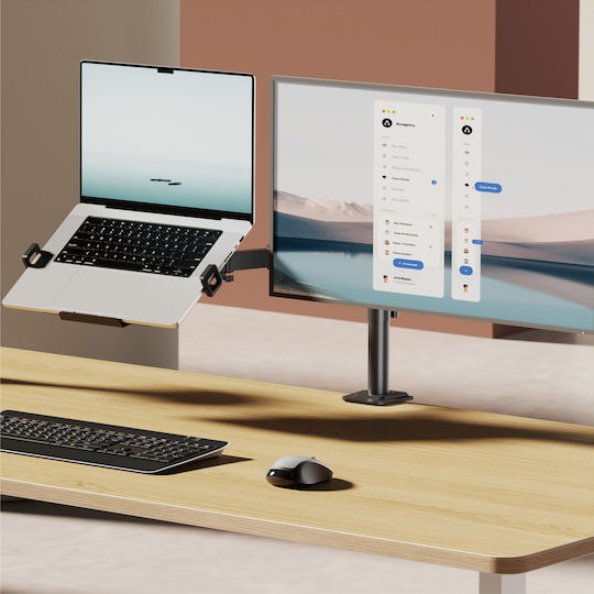 Powertech Βάση Γραφείου Οθόνης έως 32" με Βραχίονα (PT-1569)