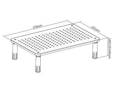 Powertech Επιτραπέζια Βάση Οθόνης έως 32" (STB-086)
