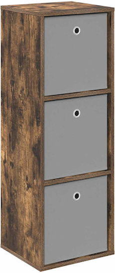 Wooden Sideboard with Drawers Smoked Oak 35x32x99.5cm Wooden Sideboard with Drawers Smoked Oak 35x32x99.5cm
